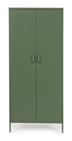Armadio 2 Ante 50x80x185 cm Cambridge in Acciaio Verde