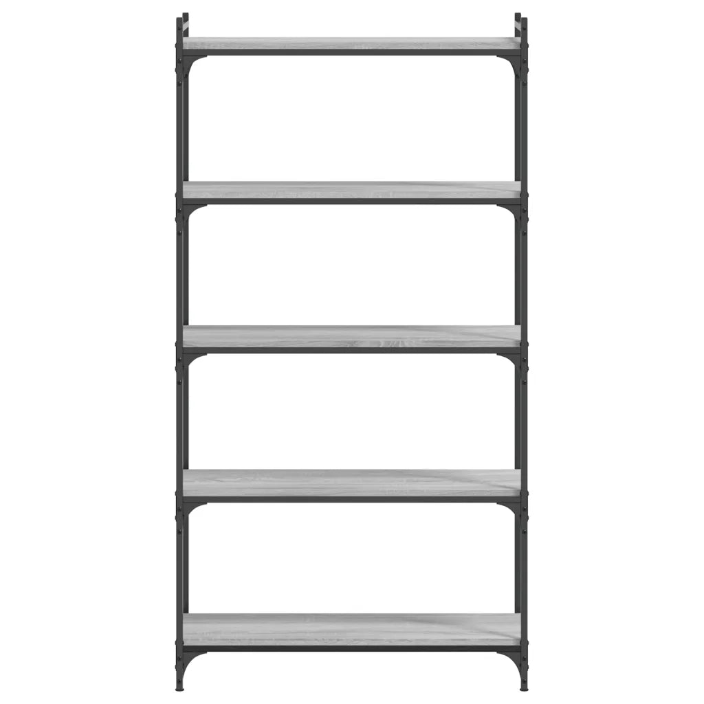 Libreria 5 Ripiani Grigio Sonoma 80x30x154cm Legno Multistrato 837680