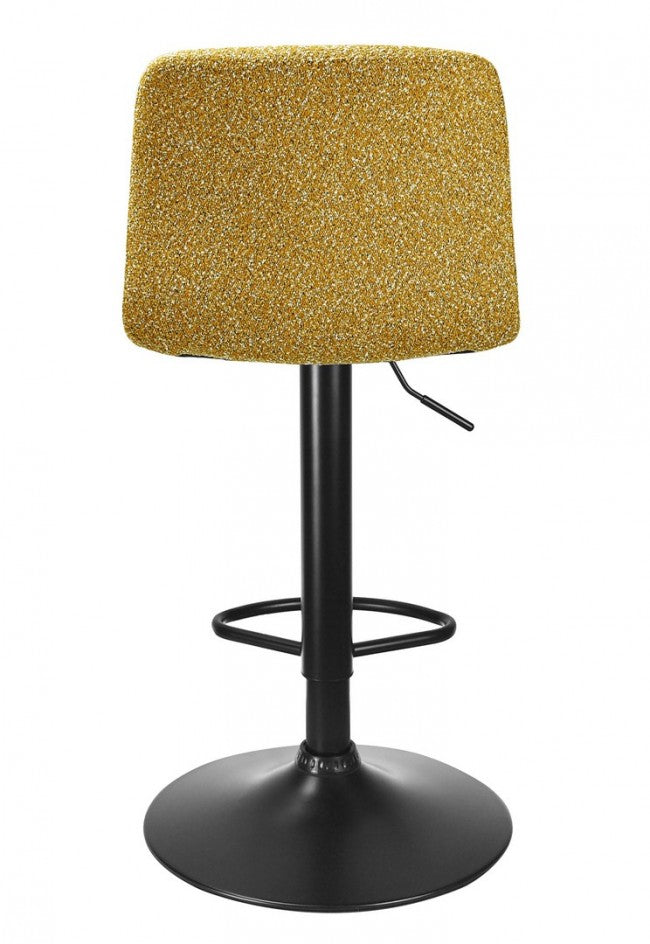 Set 2 Sgabelli Bar 41x46x86/107 cm in Poliestere Rafael Nero-Senape