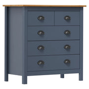 Credenza Hill Grigia 79x40x80 cm in Legno Massello di Pino cod mxl 9151