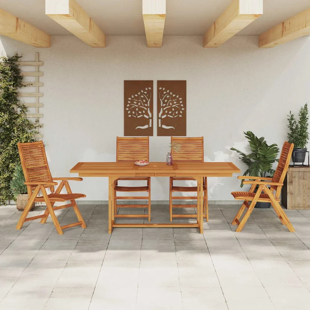 Set da Pranzo per Giardino 5 pcs Marrone 3375716