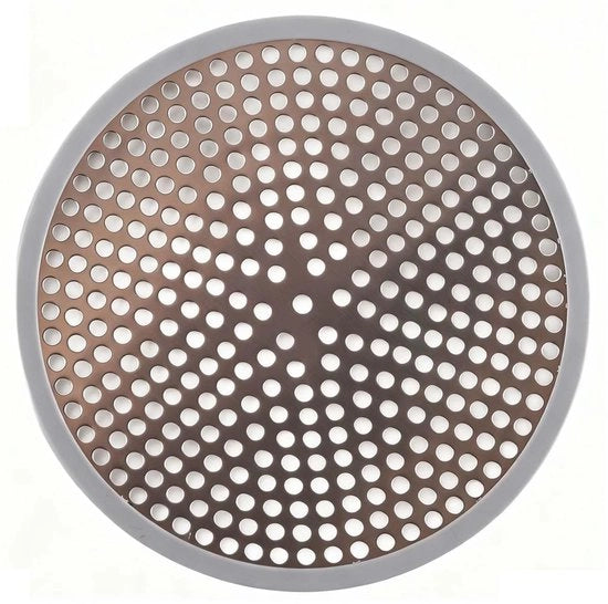 Sistema di Drenaggio per Bagno - 118 mm - Bordo in Silicone - Reticolo di Drenaggio