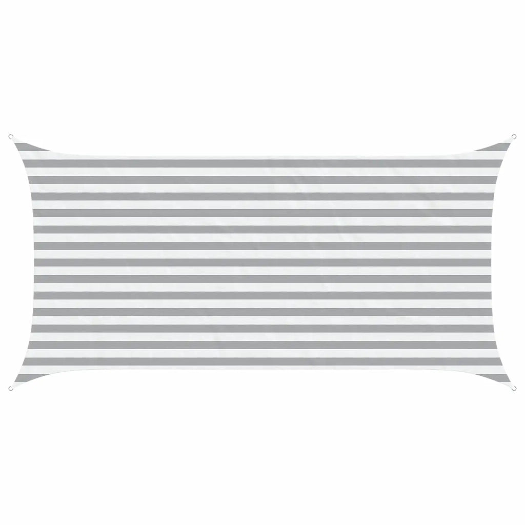 Vela Parasole | Telo Ombra | Vela da ombra solare Grigio chiaro e bianco 4 x 2 m