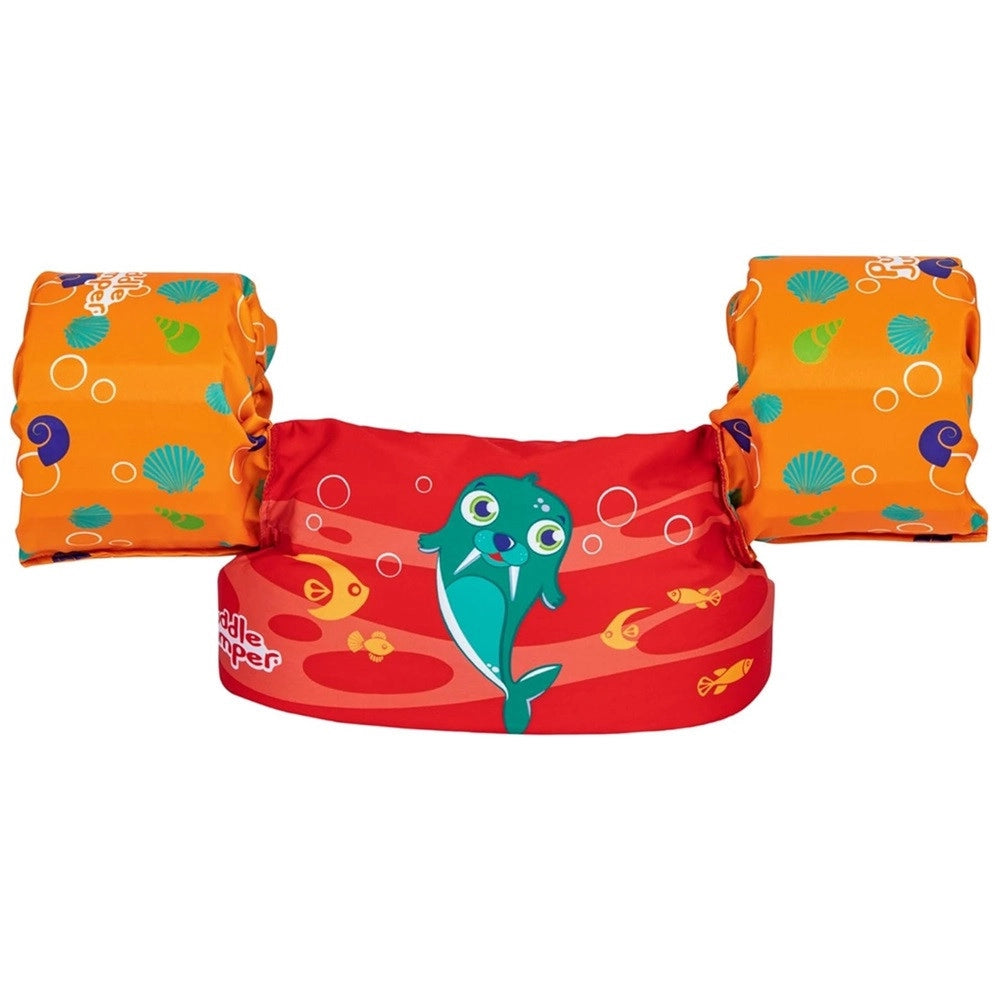 Trade Shop - Gilet Salvagente Per Bambini Design Tricheco Giubbotto Galleggiante Con Braccioli 90139 -