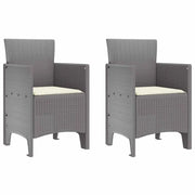 Sedia da Giardino 2 pz | Sedie da Esterno Grigio chiaro 53 x 49 x 85 cm