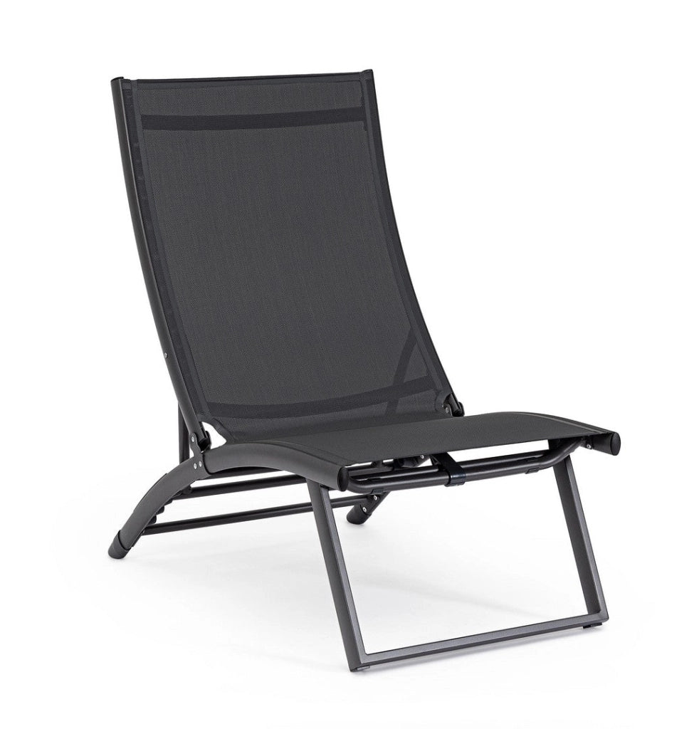 Set 2 Poltrone da Giardino 53x166,5x90 cm in Alluminio Taylor Antracite