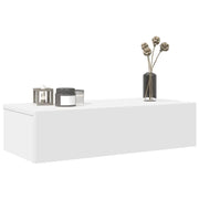 Scaffale a Parete con Cassetti Bianco 60x26,5x15 cm Truciolato