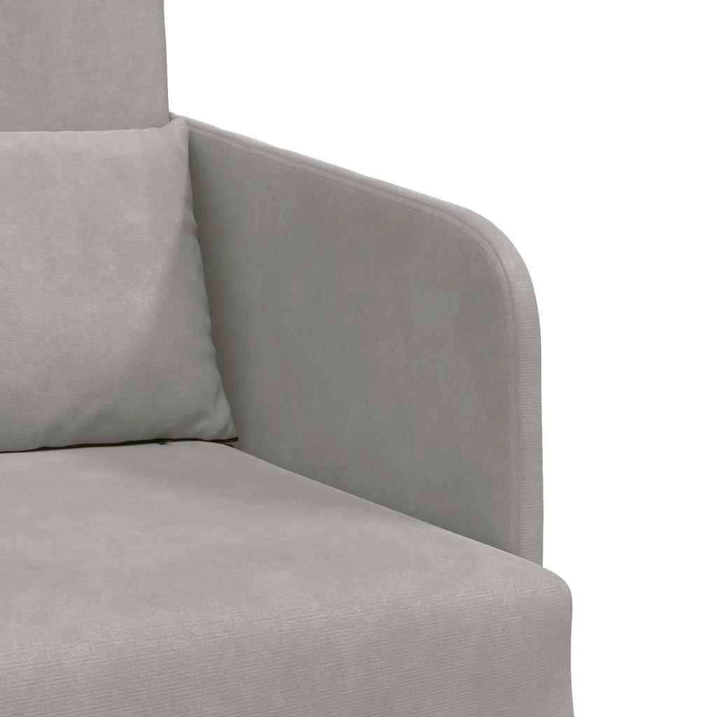 Divano Letto Pieghevole-Sofa Letto-Daybed-Divanetto Grigio chiaro 65 x 80 x 83 cm Velluto