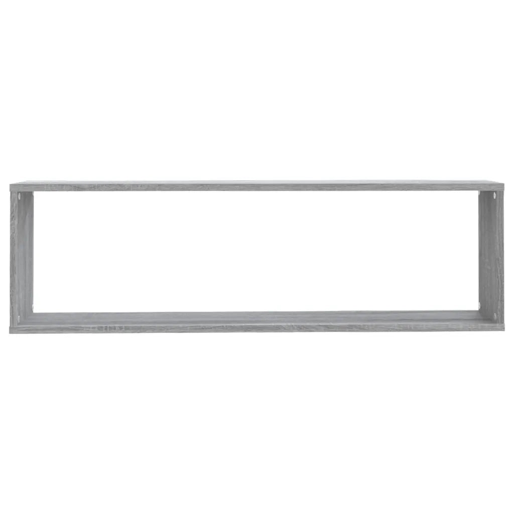 Mensole Cubo Muro 4pz Grigio Sonoma 100x15x30 Legno Multistrato 815910