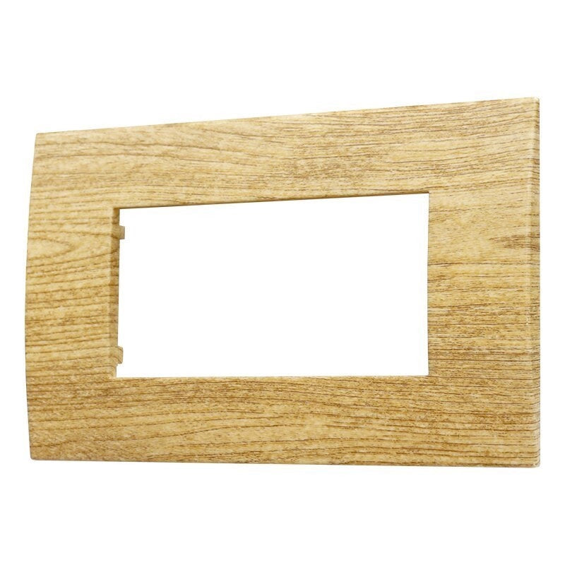 Placca Plastica Serie Venus 4P Colore Legno Scuro Compatibile Con Vimar Arke