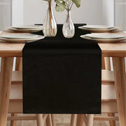 Tavolo da pranzo moderno con motivi di farfalla, tavolo da pranzo lavabile, tavolo da pranzo con aspetto di lino, tavolo da pranzo impermeabile all'acqua, tavolo da pranzo per sala da pranzo, festa, decorazione di vacanza (nero, 40 x 180 cm)