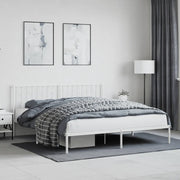 Giroletto con Testiera-Struttura Letto con testiera Metallo Bianco 183x213 cm 311124