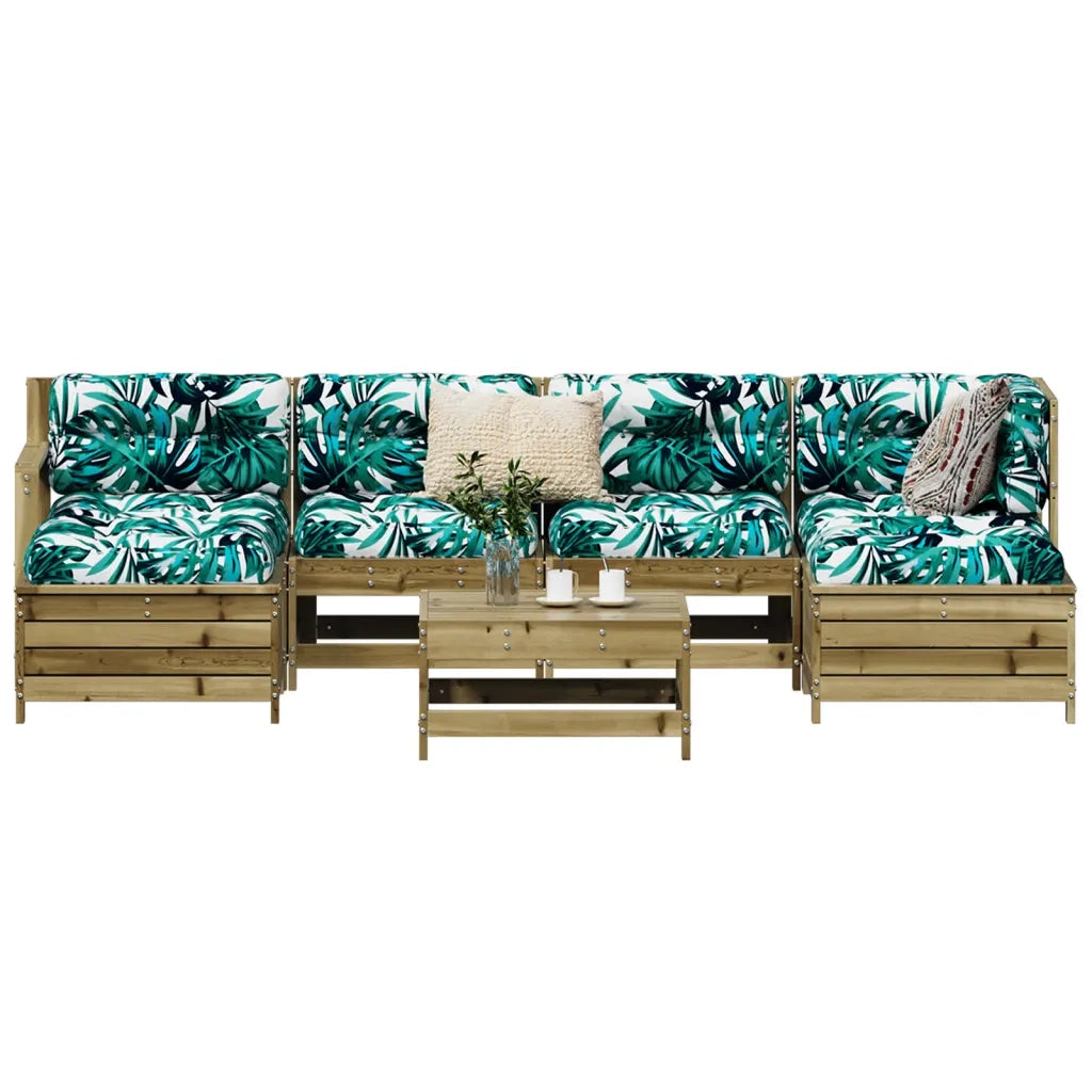 Set Divani da Giardino 7 pz in Legno Impregnato di Pino 3250991