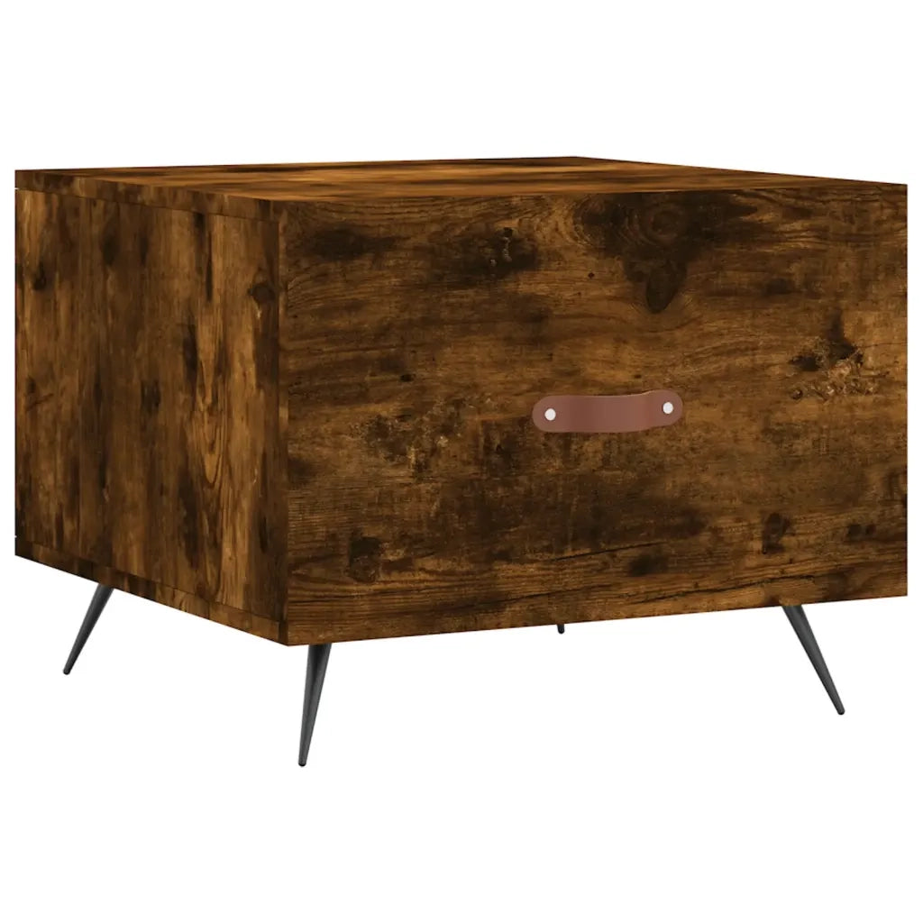 Tavolino da Salotto-Tavolino da soggiorno-Tavolo Rovere Fumo 50x50x40 cm Legno Multistrato 461915