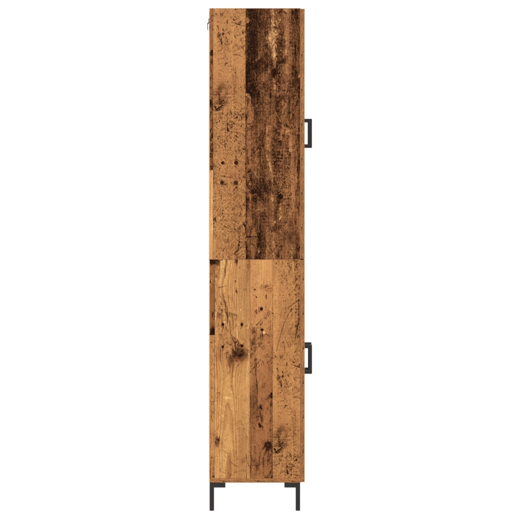 Sideboard con Armadietto a Muro in Legno Invecchiato