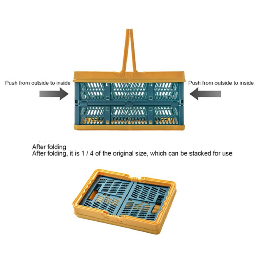 Trade Shop - Cesto Contenitori Cestino Portaoggetti Organizer Cassetta Pieghevole Impilabile -