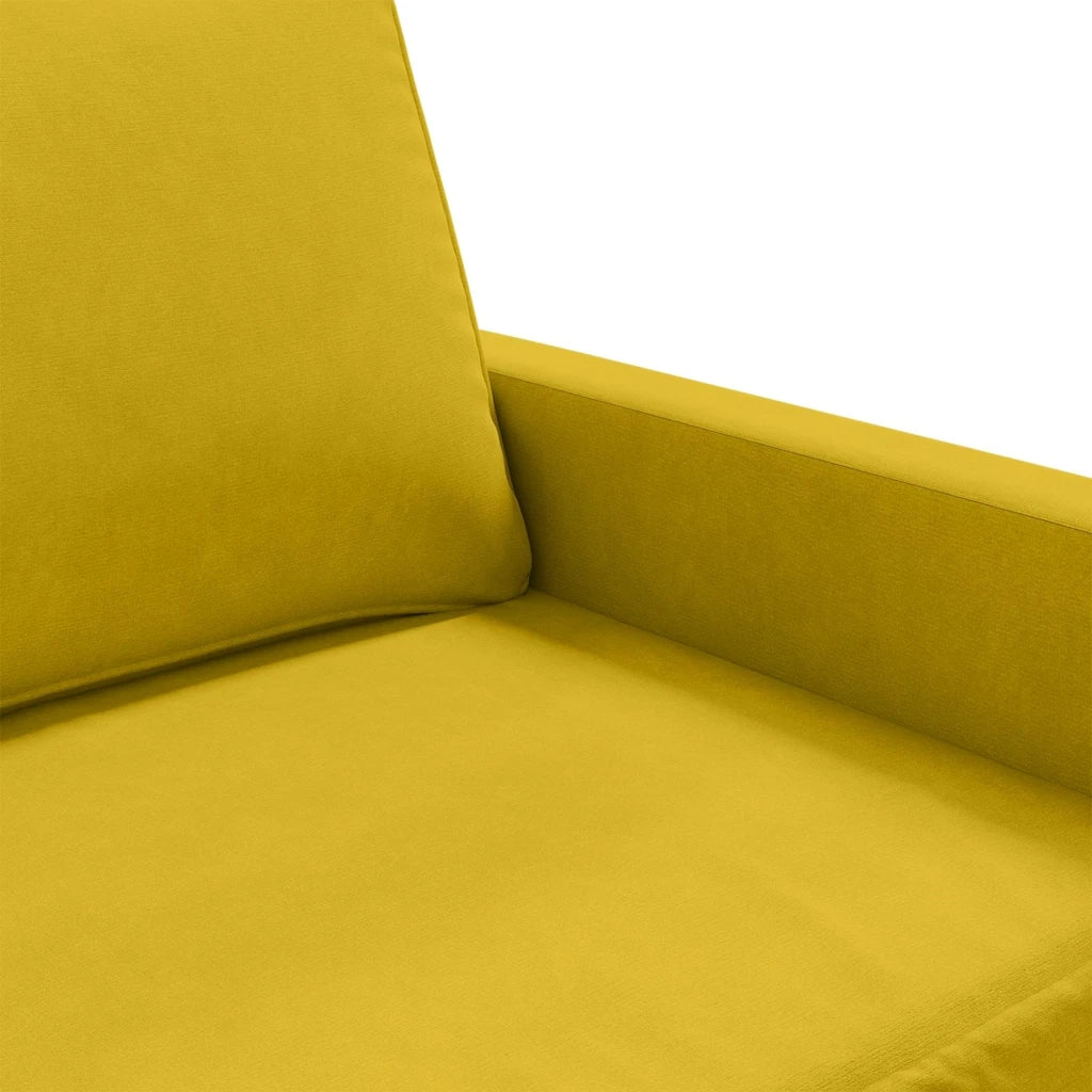 Poltrona | Sedia Relax Giallo 60 cm Velluto