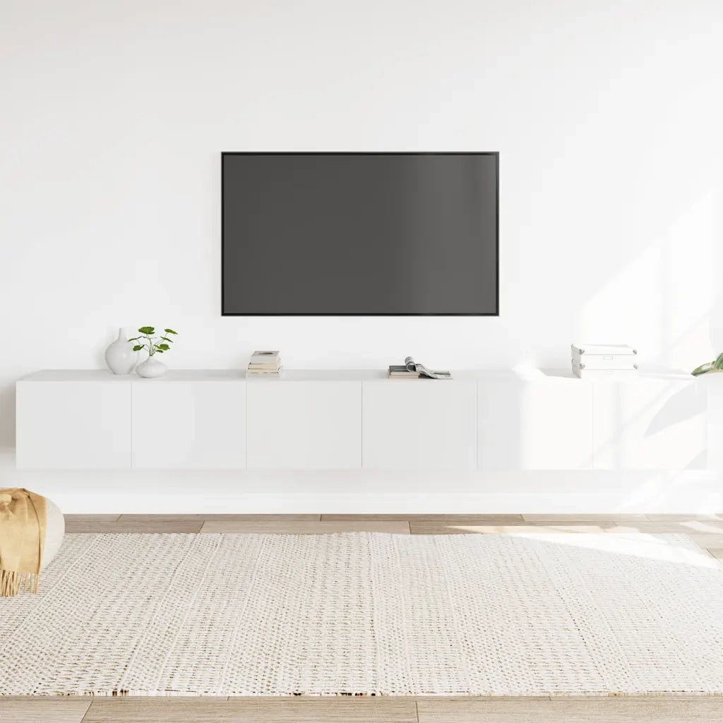 Set Mobili Porta TV 3 pz Bianco in Legno Multistrato 3114470