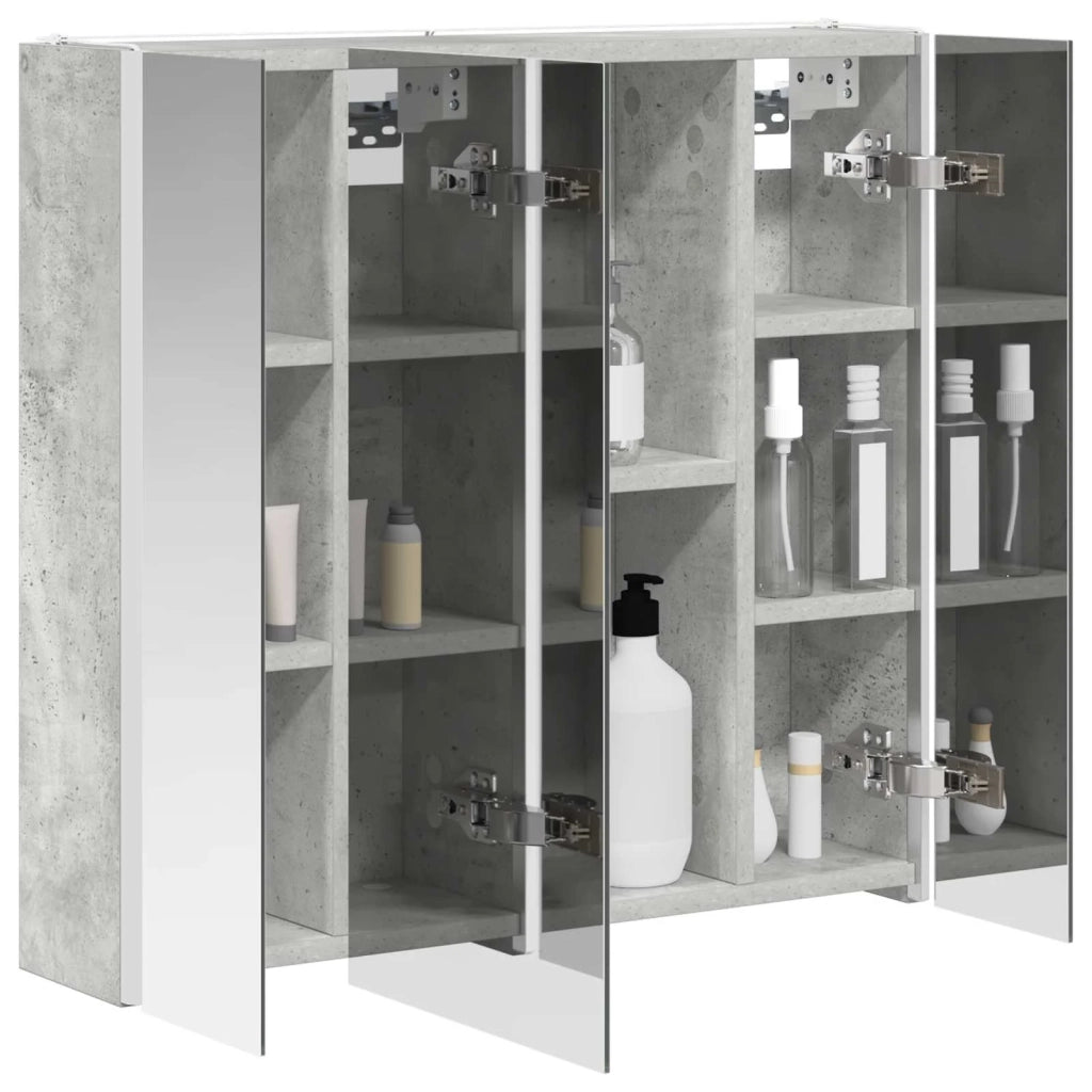Mobiletto per specchio da bagno Grigio cemento