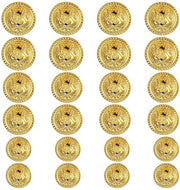 Nastro da cucire con 24 ganci metallici dorati - 3 dimensioni (15/18/20 mm) - ganci metallici in rame vintage - resistenti all'usura