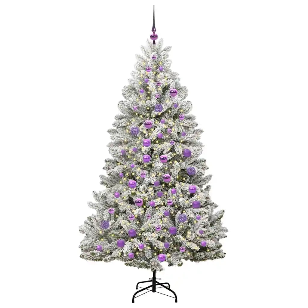 Albero di Natale | Decorazioni natalizie artificiale con 300 LED Verde e Bianco 180 cm