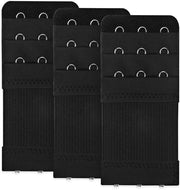 Estensioni per reggiseno 3 pezzi - Estensioni morbide e flessibili - Grappe in acciaio inossidabile - Reggiseno comodo per donne - Dimensioni 9,7x4,4 cm - Estensione per reggiseno