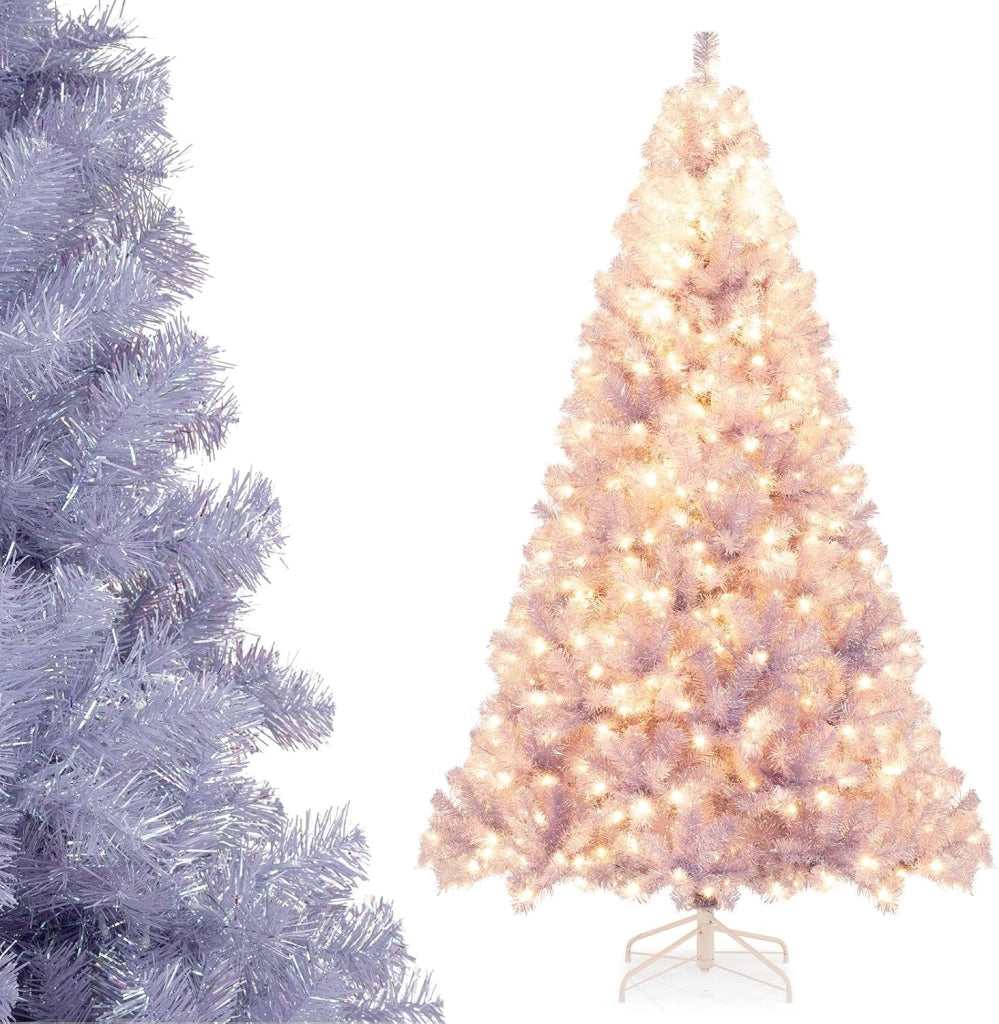 Albero di Natale Artificiale 180/225 cm, Albero di Natale con 250/550 Luci LED e 688/1300 Punte di Rami, Christmas Tree con 8 Modalità di Illuminazione, per Casa, Ufficio (Verde, 225 cm)
