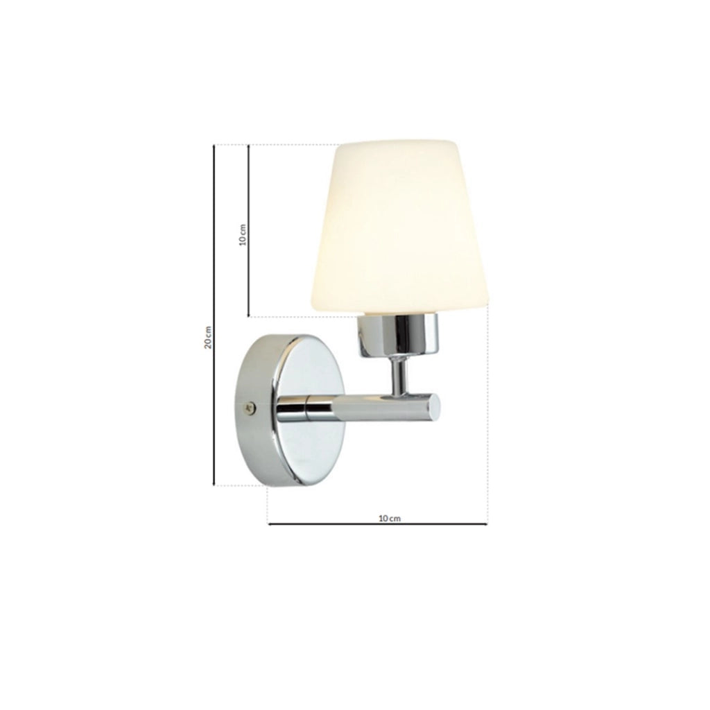 Applique LEE ML6383 cromata vetro bianco G9 7W Milagro