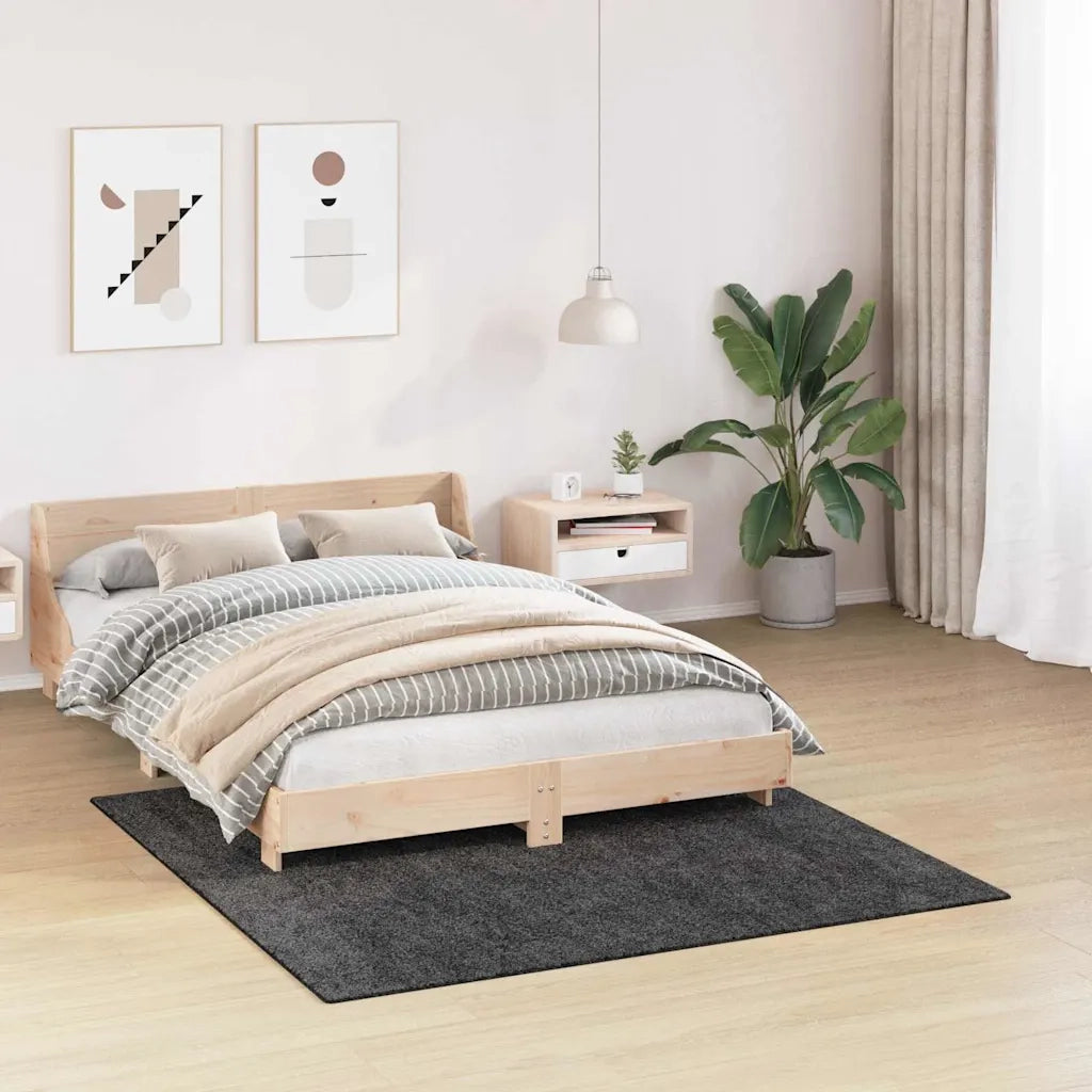 Tappeto Shaggy Antiscivolo Grigio scuro 160 x 160 cm PP 4019770