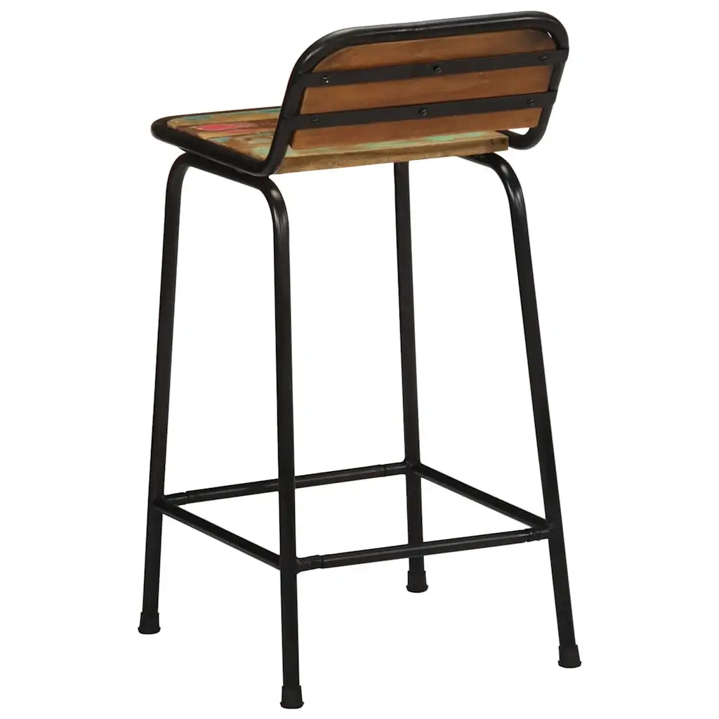 Sgabelli da Bar 2 pz 46x35,5x80 cm Legno Massello di Recupero 4013532