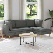 Set di mobili per il soggiorno 4 pcs Grigio Scuro Tessuto 3413680
