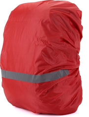 Sacchetto impermeabile per zaini, acqua e vento, strisce riflettenti, protezione zaino, sacchetto impermeabile, 1 pezzo, copertura riflettente, Adatto per Escursioni all'aperto, Ciclismo, Arrampicata, Campeggio - rosso (XL, 56-70L)
