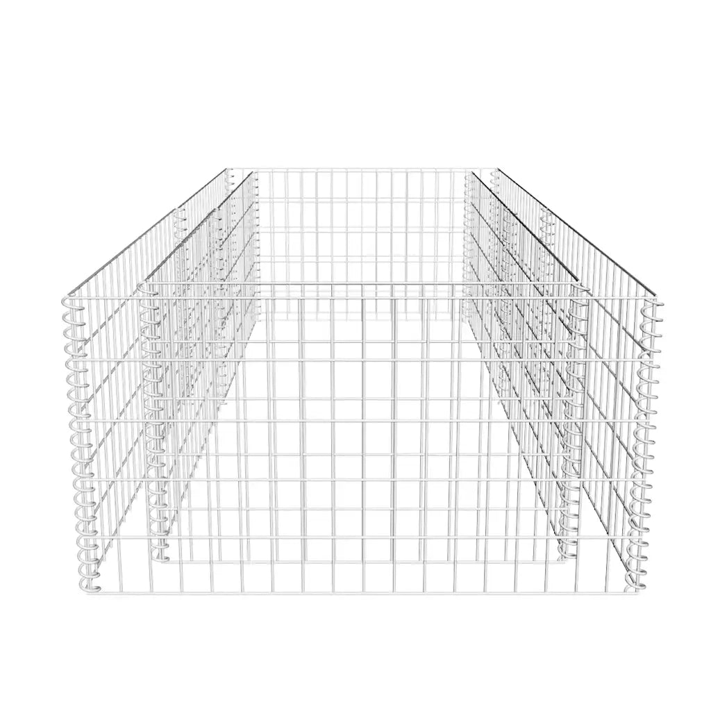 Gabbione Fioriera in Acciaio Zincato 180x90x50 cm 141624