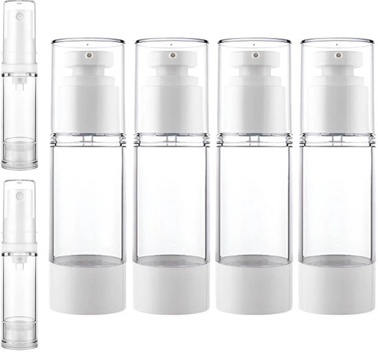 Set di flaconi da spray da viaggio - 6 flaconi - 30ml e 5ml - Design trasparente