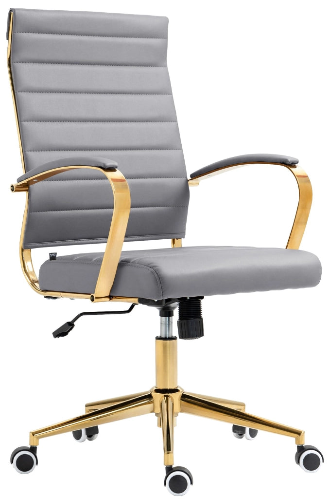 Sedia da ufficio in similpelle Havanna grigio