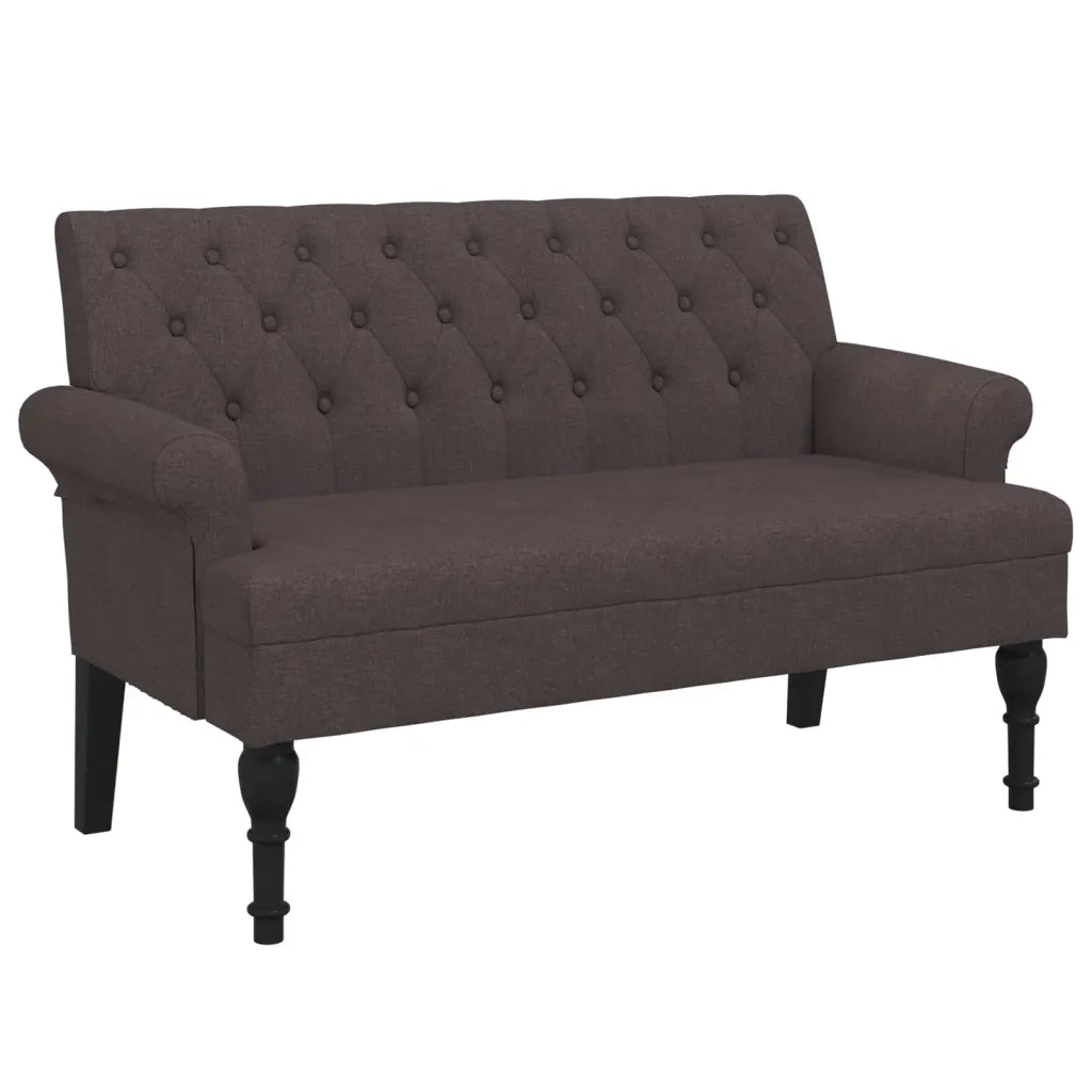 Panca con Schienale Marrone Scuro 120x62x75,5 cm in Tessutocod mxl 83887