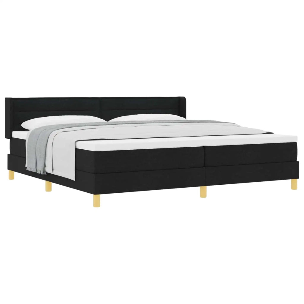 Letto a molle con materasso Nero 200 x 200 cm Tessuto 3341253