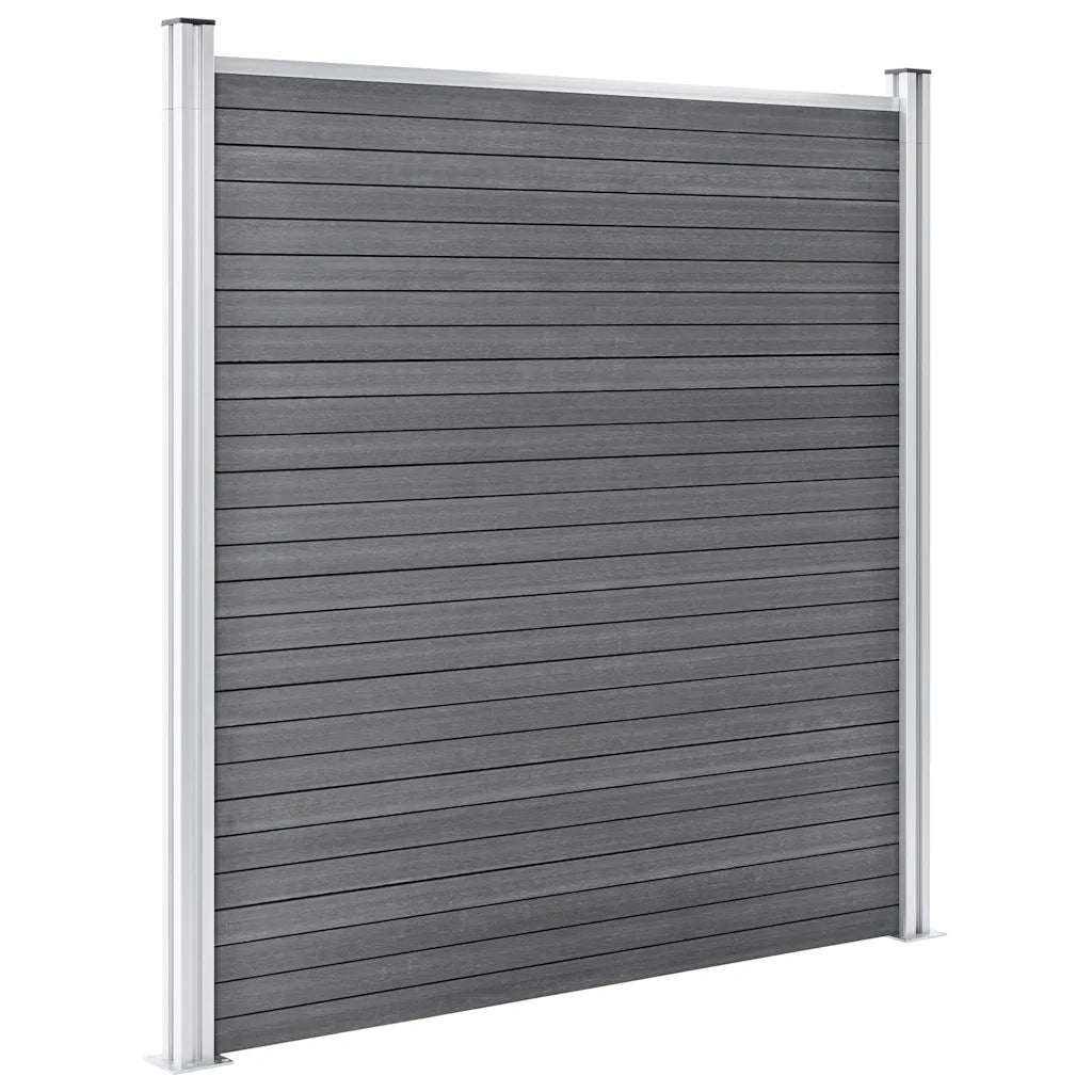 Pannello di Recinzione in WPC 1218x186 cm Grigio 3053230
