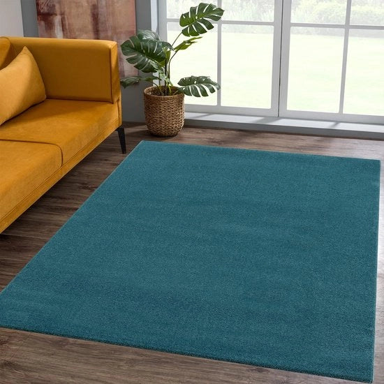 Tapijt woonarea - tappeti moderni per camera da letto, ufficio, ingresso, camera dei bambini e cucina - blu scuro, 60 x 110 cm