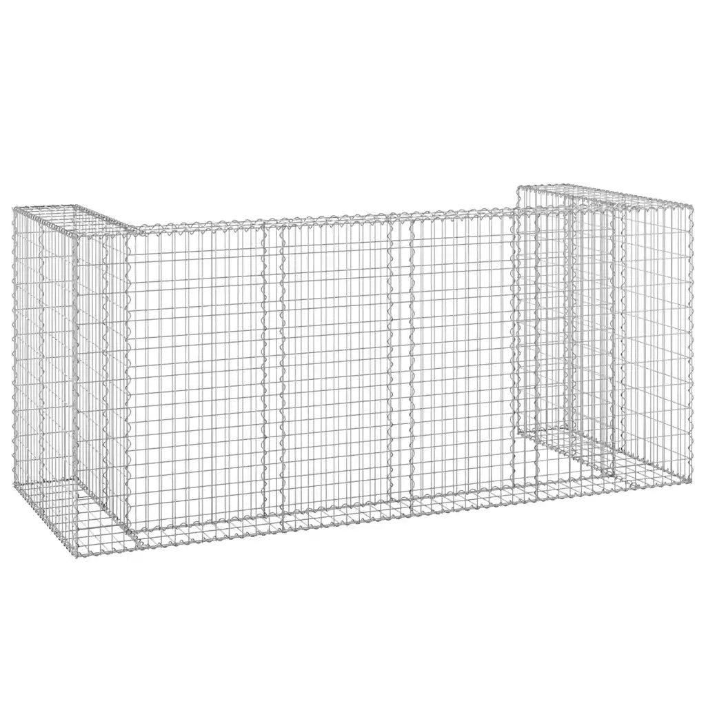 Gabbione per Bidoni in Acciaio Zincato 254x100x110 cm CFW6352575