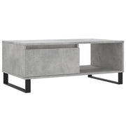Tavolino salotto | Tavolino da caff¨¨ | Tavolino da Soggiorno Grigio Cemento 90x50x36,5 cm Legno Multistrato