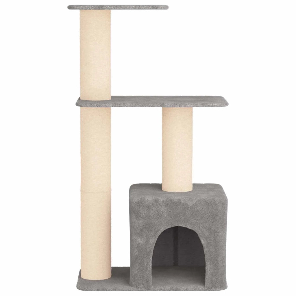 Albero per gatti con pali per graffiare in sisal Grigio Chiaro 42033064