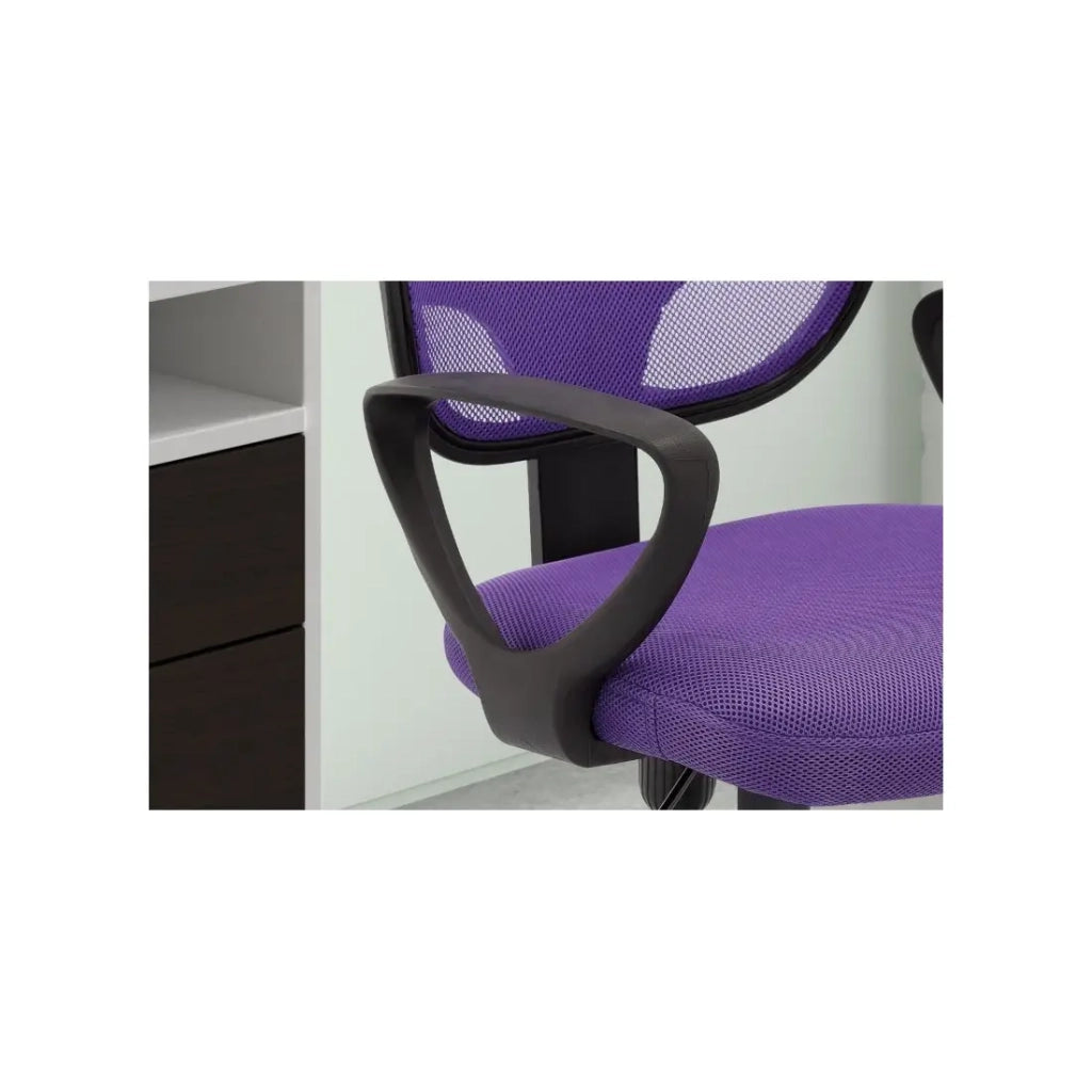 Sedia da ufficio IPOLIST – Tessuto a rete viola – Altezza regolabile 86-98 cm – Stile moderno ed ergonomico