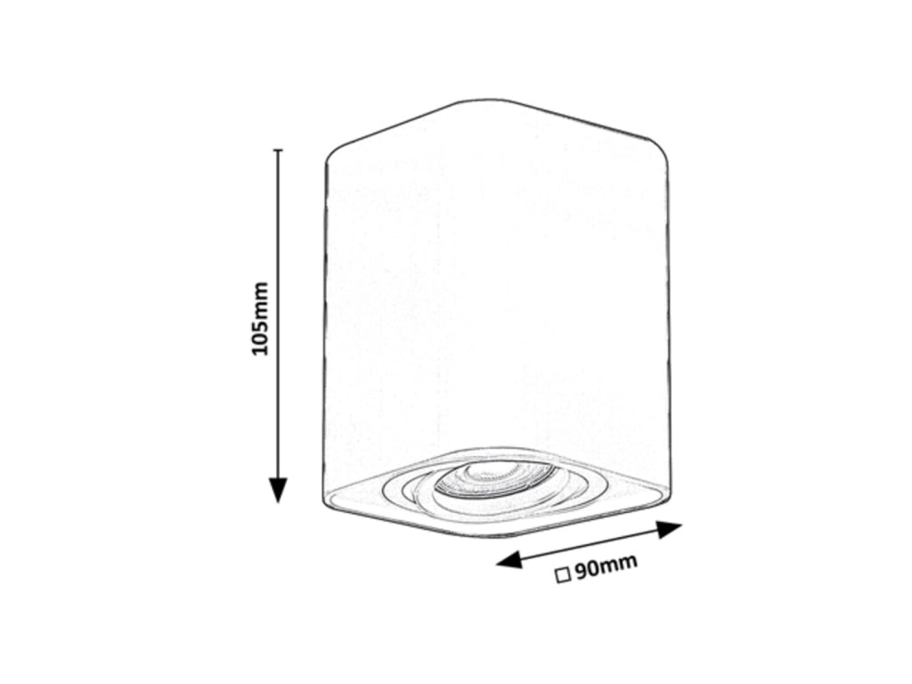 Spot soffitto a superficie nero opaco GU10 1 luce Rabalux