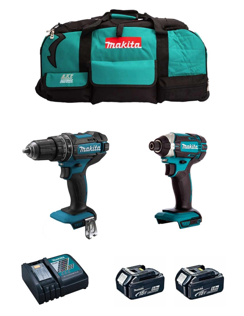 MAKITA Kit MK206 (DHP482 + DTD152 + 2 x 5,0 Ah + DC18RC + LXT600)