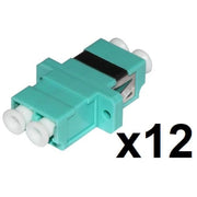 CONFEZIONE 12 ADATTATORI FIBRA OTTICA LC/LC MULTIMODE DUPLEX OM3 (LKLCD312)