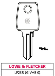 Silca CHIAVE OTTONE LF23R (G. VAE 0) LOWE & FLETCHER 10.00 pz