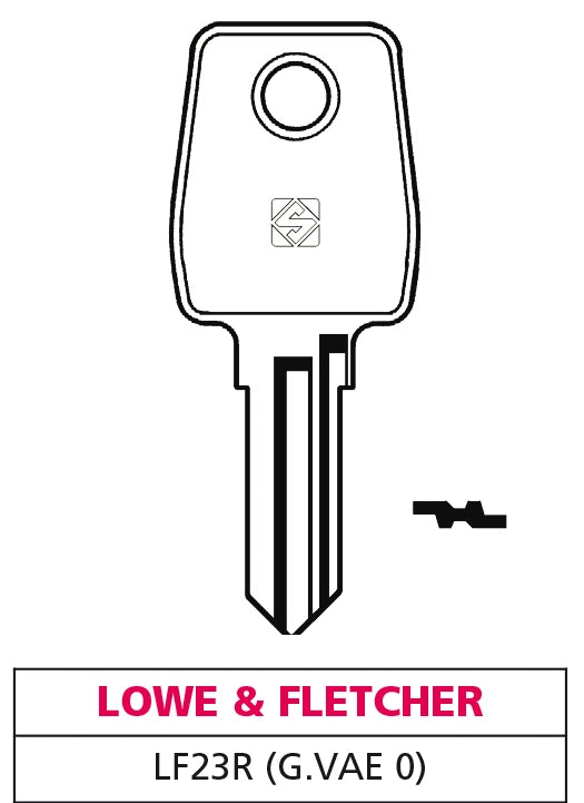 Silca CHIAVE OTTONE LF23R (G. VAE 0) LOWE & FLETCHER 10.00 pz