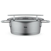 Fissler Casseruola Bassa Phi Collection 20 cm 2.3 Litri con Coperchio in Vetro Acciaio Inox