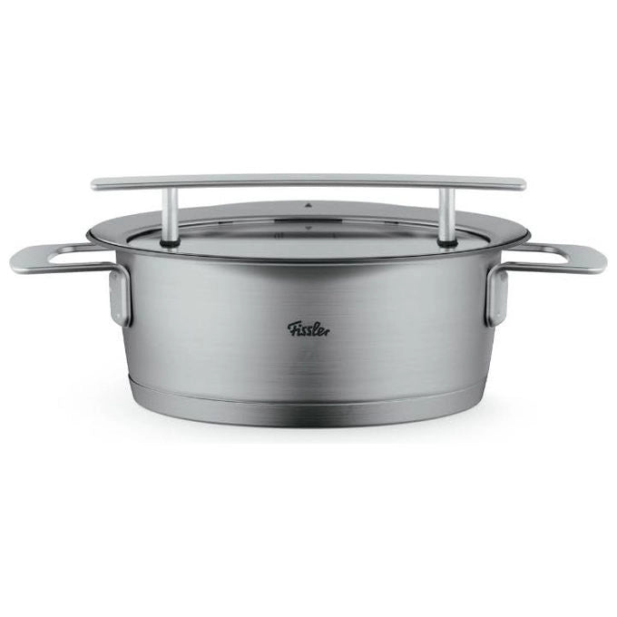 Fissler Casseruola Bassa Phi Collection 20 cm 2.3 Litri con Coperchio in Vetro Acciaio Inox